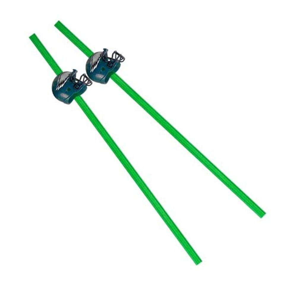 NFL Philadelphia Eagles 12" Heavy Duty Plastic Drinking Straw Helmet, Set of 3